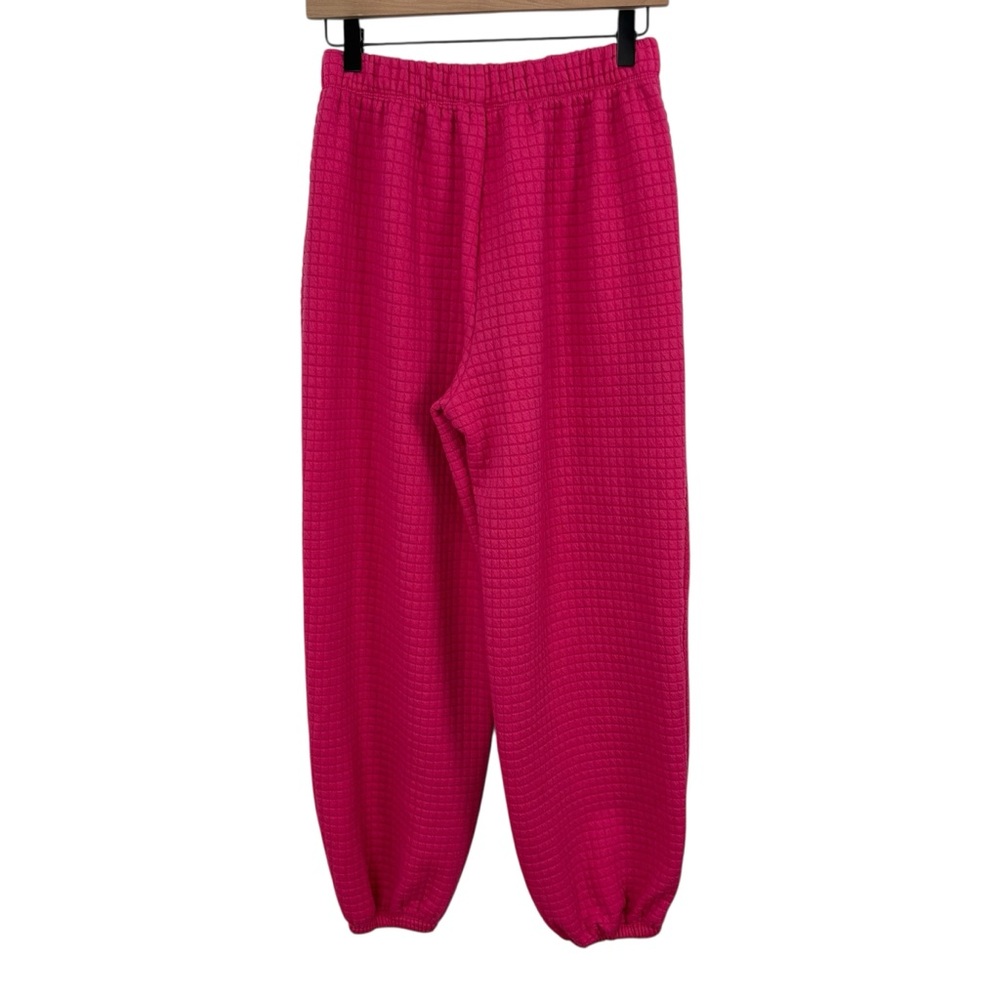 Princess Polly Arabella Jogger Pink Sweatpants Size 8 Bubble Waffle Square - Picture 2 of 11